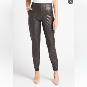 SPANX Leather Like Slim Joggers